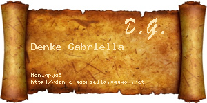 Denke Gabriella névjegykártya